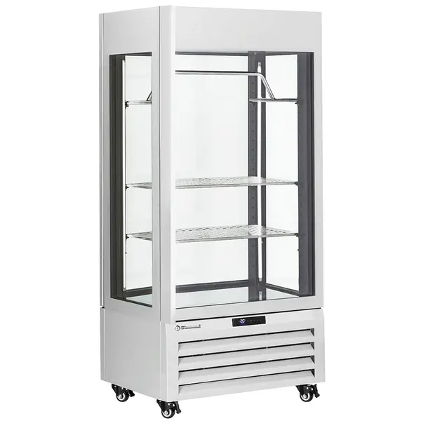 Vleesvitrine | EXALTA | Energiezuinig | 600L | Wit | -2°C/+10°C | Geforceerd | 4 Niveaus | Wielen (Geremd) | 900x650x1900(h)mm