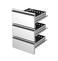 Diamond Ladenset | BAR LINE | RVS | 3 Laden | 560x550x805(h)mm 