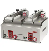 Diamond Mossel-Contactgrill | Dubbel | Glad Oppervlak 650x480 (Verchroomd) | 50°C/300°C | 12kW (4x 230V) | 658x762x470(h)mm