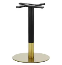 Luxus Tafelonderstel | RONDELL | RVS | Zwart/Goudkleurig | Ø500x720(h)mm 