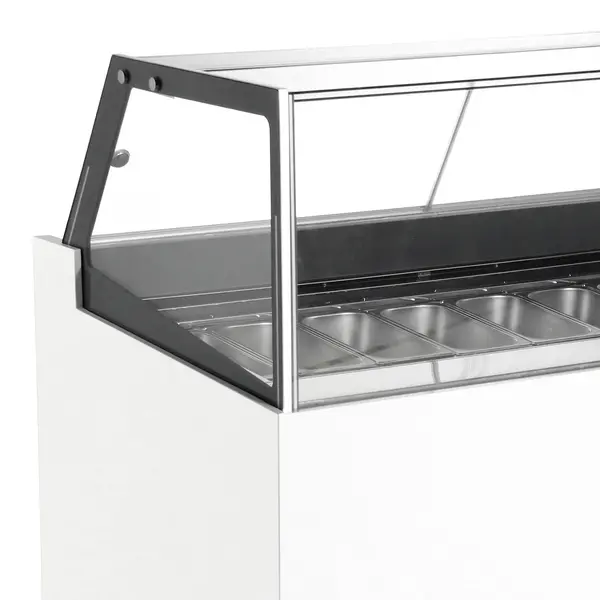 Schepijsvitrine | BORNEO | 378L | 12x 5L | -16°C/-18°C | Geforceerd | Wielen | 1610x880x1300(h)mm