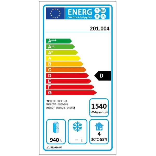 Koelkast | 1200L (2/1 GN) | RVS | +2°C/+8°C | Statisch + Ventilator | Wielen (Geremd) | 1340x810x2000(h)mm