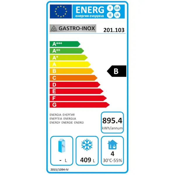 Vrieskast | 600L | RVS | -10°C/-22°C | Statisch | 775x735x1870(h)mm