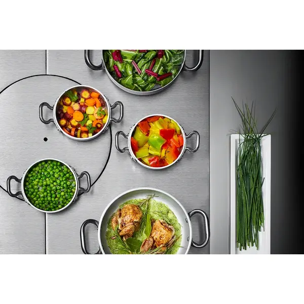 Fornuis/Doorkookplaat + Oven | FUN 650 | Gas | 2 Branders (3.6+5kW) + Plaat (8.2kW) + Oven (5kW) | Piëzo Ontsteking | Neutraal Vak | 1100x650x847/996(h)mm