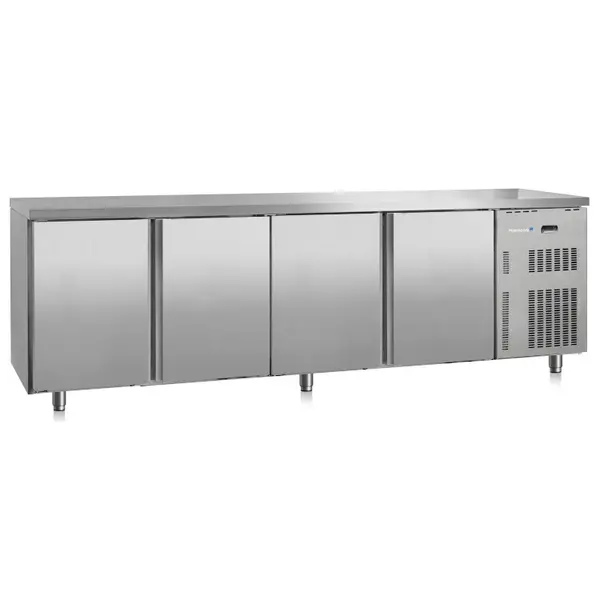 Koelwerkbank | SOFTLINE | 488L | 4 Deuren (2/3 GN) | -2°C/+8°C | Geforceerd | 2500x600x850(h)mm