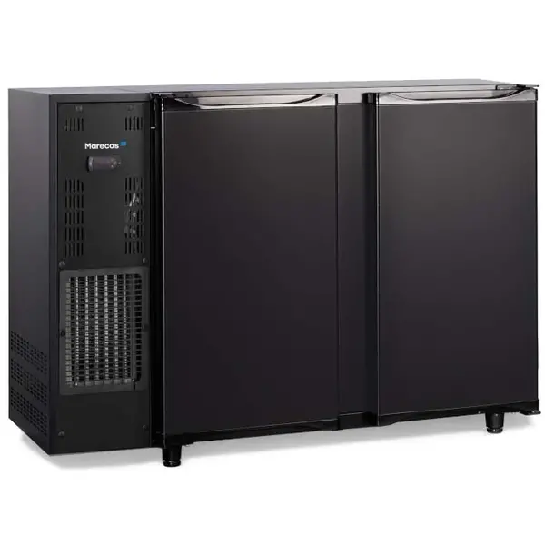 Barkoelkast | 380L | Zwart | +1°C/+8°C | Geforceerd | Draaideuren | 1455x565x890(h)mm