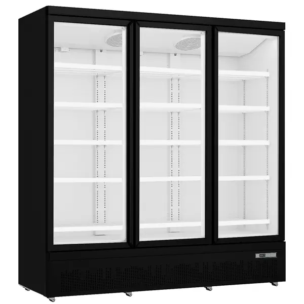 Koelkast | 1664L | Zwart | +1°C/+10°C | Statisch + Ventilator | Draaideuren | Wielen (Geremd) | 1880x710x2003(h)mm