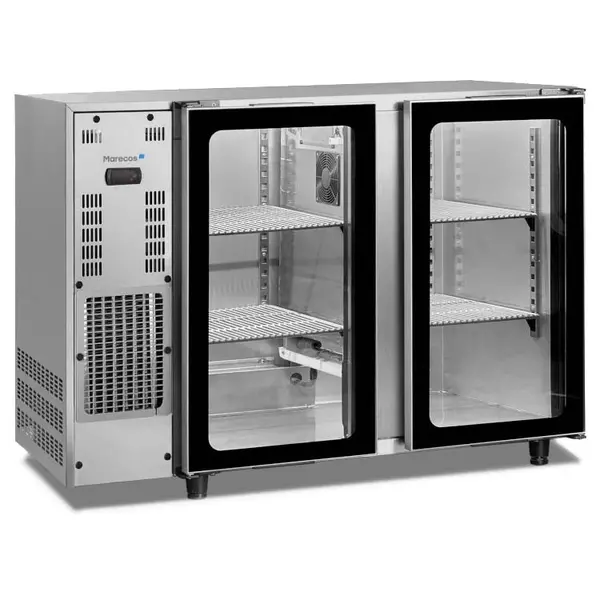 Barkoelkast | 380L | RVS | +1°C/+8°C | Geforceerd | Draaideuren | 1455x565x890(h)mm
