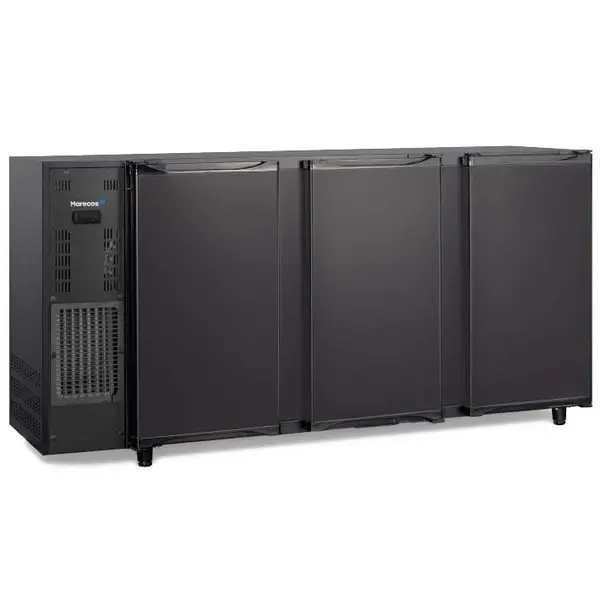 Barkoelkast | 587L | Zwart | +1°C/+8°C | Geforceerd | Draaideuren | 2065x565x890(h)mm