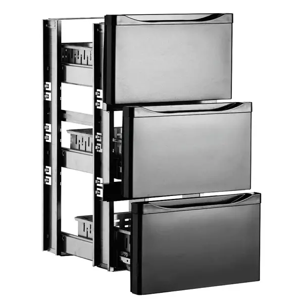 Ladenset | Marecos Barkoelkasten | Zwart | 3 Laden