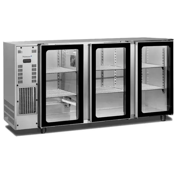 Barkoelkast | 587L | RVS | +1°C/+8°C | Geforceerd | Draaideuren | 2065x565x890(h)mm