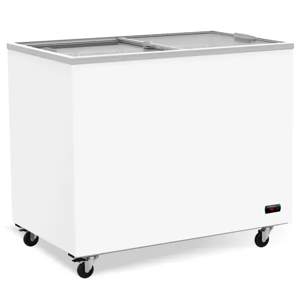 Koel-/Vrieskist | Wit | 314L | +10°C/-30°C | Geforceerd | Schuifdeksels (Vlak) | Wielen (Geremd) | 1039x653x879(h)mm