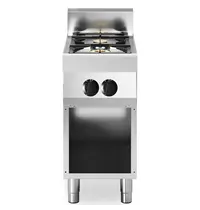 Modular Fornuis | FUN 700 | Aardgas | 2 Branders (3.7+5.5kW) | Waakvlam | Open Onderkast | 400x700x843/991(h)mm 