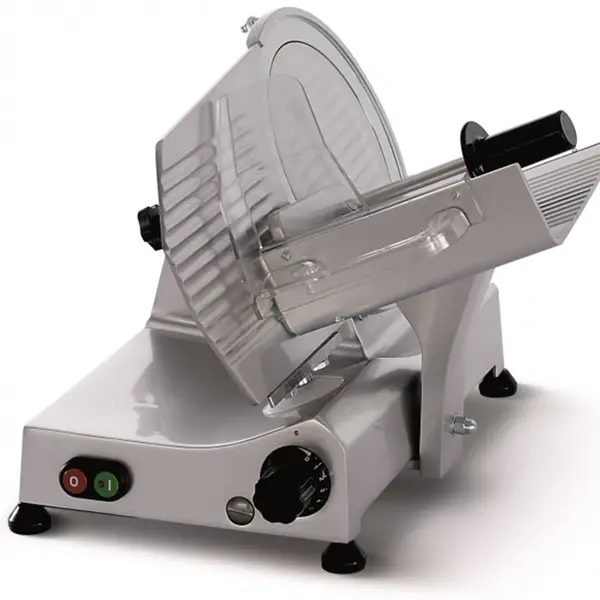 Vleessnijmachine | Mes Ø250mm | Capaciteit 220x190mm | Snijdikte 0-16mm (Traploos) | 0.22kW (230V) | 425x620x370(h)mm