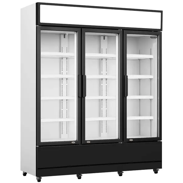 Koelkast | 1200L | Zwart/Wit | +1°C/+10°C | Geforceerd | Draaideuren | Wielen (Geremd) | 1600x610x1973(h)mm
