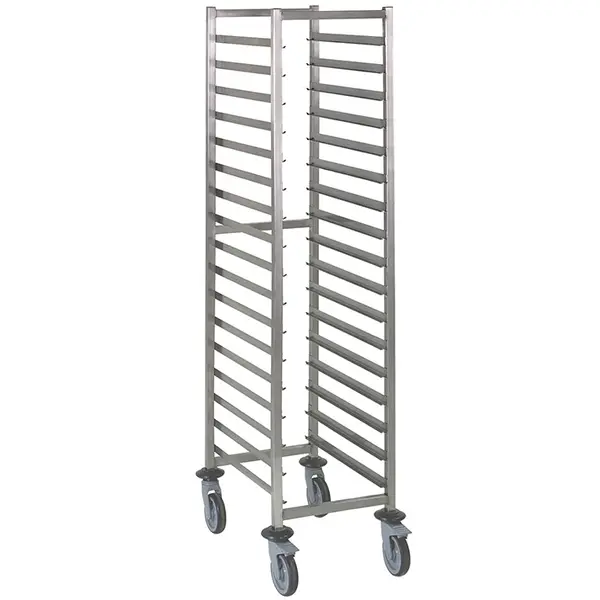 Regaalwagen | RVS | 17 Etages (1/1 GN) | Wielen (Geremd) | 455x655x1650(h)mm