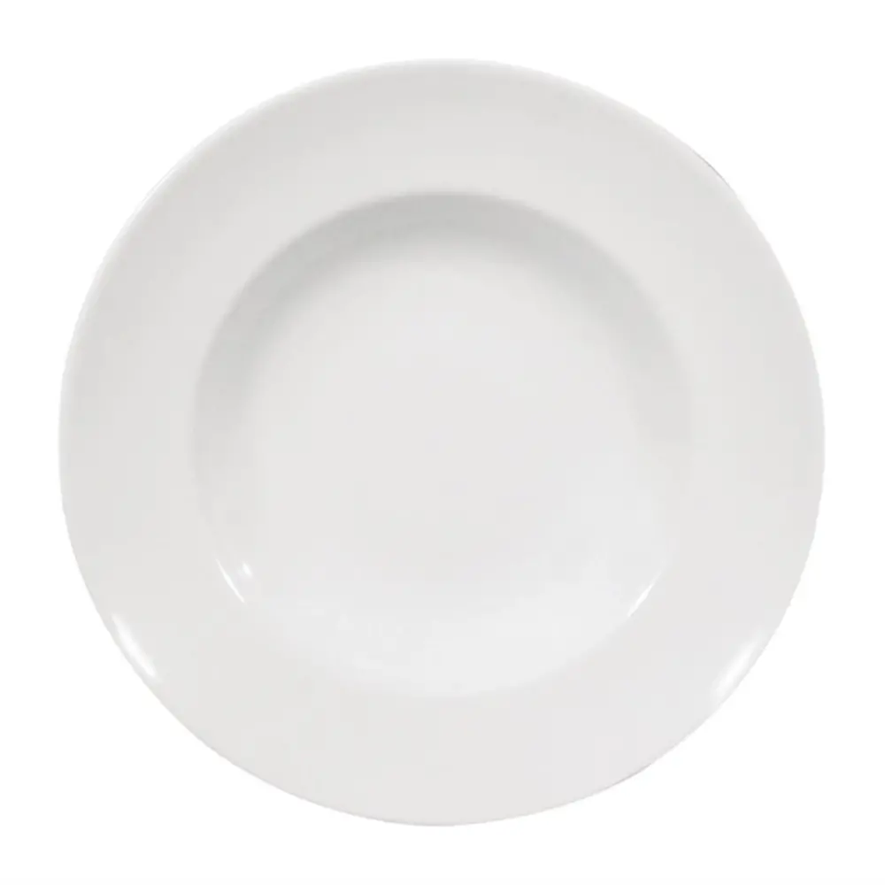 Wit porseleinen pizzabord 280 mm Napoli Set van 6