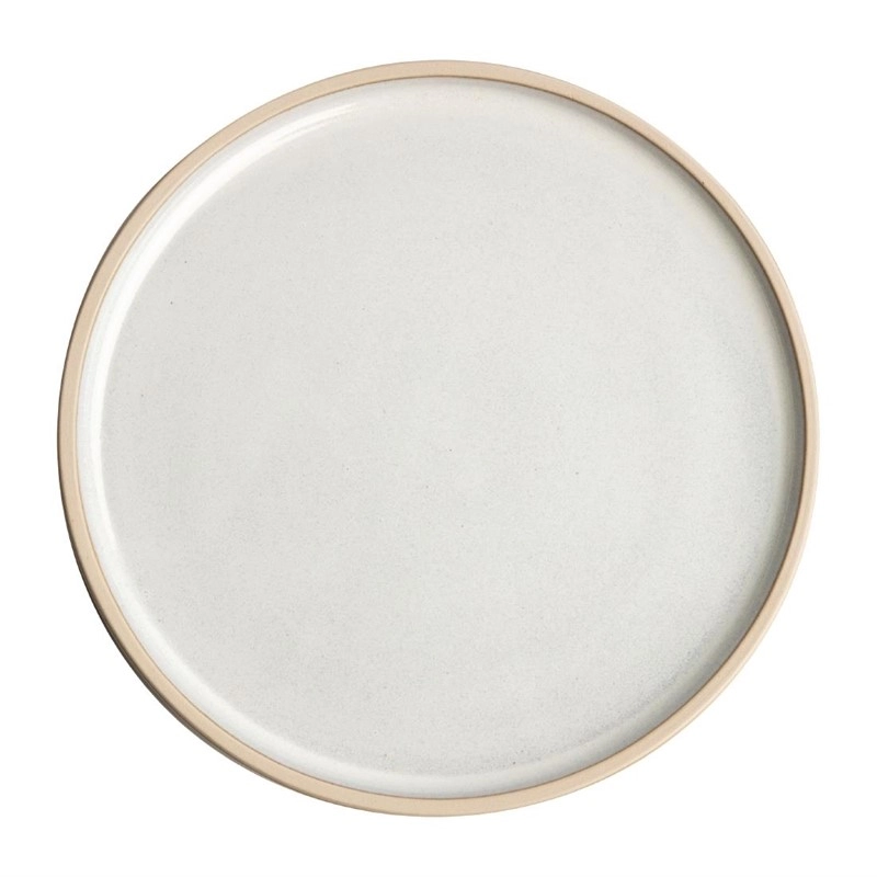 Borden | CANVAS | Keramiek | Wit | 6 Stuks | Ø250x20(h)mm