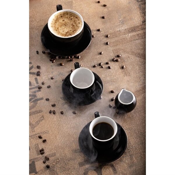 Koffiekopjes | CAFÉ | Keramiek | Zwart | 23cl | 12 Stuks | 93x123x58(h)mm