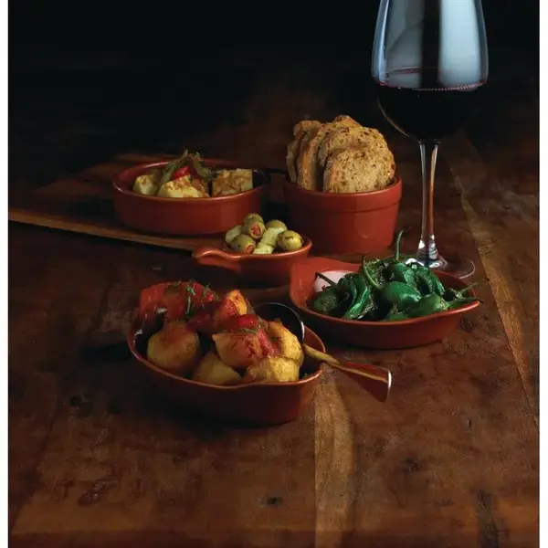 Tapasschaaltjes | Keramiek | Oranje | 6 Stuks | Ø102x20(h)mm