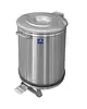 Mastro Pedaalemmer | RVS (Geborsteld) | 50L | Klapdeksel | Wielen | Ø380x605(h)mm 