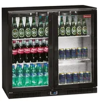 Diamond Drankenkoeling | BACK BAR | Energiezuinig | 191L | Zwart | +2°C/+10°C | Statisch + Ventilator | Draaideuren | 900x520x870(h)mm