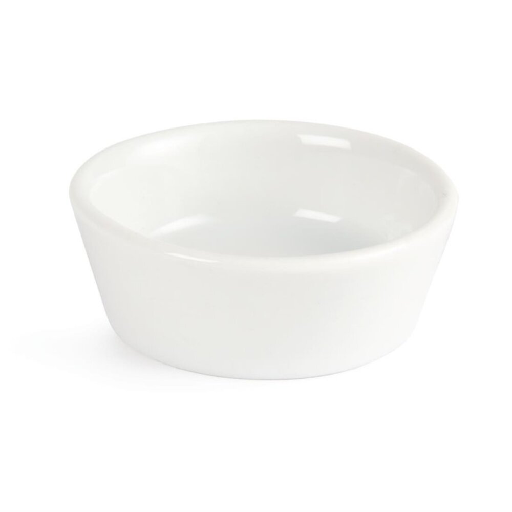 Olympia Whiteware Miniature Rounded Square Dishes 60Mm (Pack Of 12) Pack Of 12 O