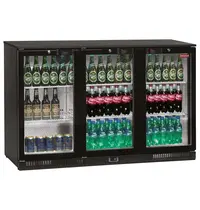 Diamond Drankenkoeling | BACK BAR | 300L | Zwart | +2°C/+10°C | Statisch + Ventilator | Draaideuren | 1355x520x870(h)mm