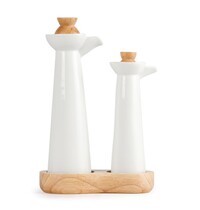 Olympia Olie- & Azijnset | WHITEWARE | Porselein | Wit | 20/30cl | Per Set | 200-245(h)mm 