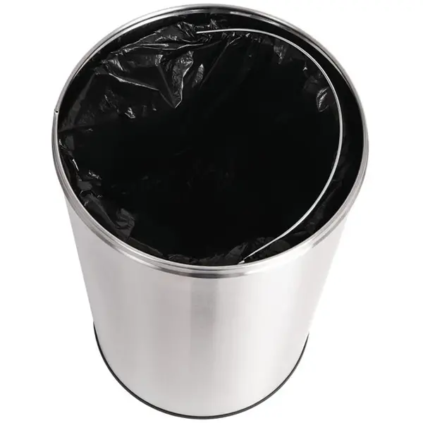 Afvalbak | RVS (Geborsteld) | 40L | Open | Ø360x640(h)mm