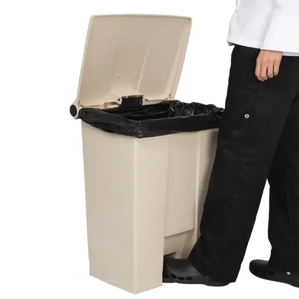 Pedaalemmer | Kunststof (Beige) | 68L | Klapdeksel | 500x410x675(h)mm