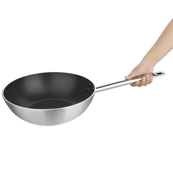 Wokpan | PLATINUM PLUS | Aluminium (Antiaanbaklaag) | Div. Warmtebronnen | Platte Bodem | Ø300x95(h)mm
