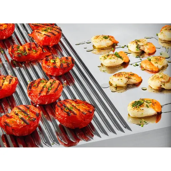 Bak-/Grillplaat | FUN 700 | Gas | Gegroefd Oppervlak 396x520 (Staal) | 5.7kW | Piëzo Ontsteking | Open Onderkast | 400x700x843/991(h)mm