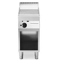 Modular Bak-/Grillplaat | FUN 700 | Gas | Gegroefd Oppervlak 396x520 (Staal) | 5.7kW | Piëzo Ontsteking | Open Onderkast | 400x700x843/991(h)mm 