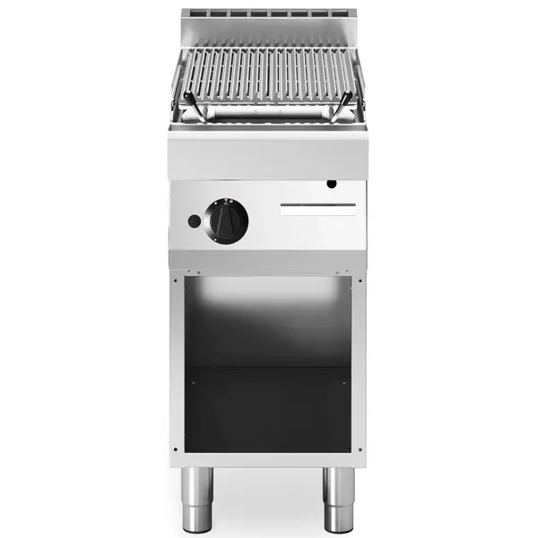 Lavasteengrill | FUN 700 | Gas | Oppervlak 360x520 (Gietijzer) | 7.5kW | Piëzo Ontsteking | Open Onderkast | 400x700x843/991(h)mm