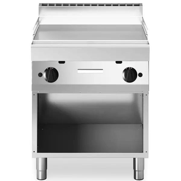 Bak-/Grillplaat | FUN 700 | Gas | Glad Oppervlak 696x520 (Staal) | 11.4kW | Piëzo Ontsteking | Open Onderkast | 700x700x843/991(h)mm