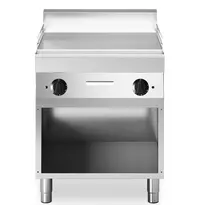 Modular Bak-/Grillplaat | FUN 700 | Elektrisch | Glad Oppervlak 696x520 (Staal) | 9kW (400V) | Open Onderkast | 700x700x843/991(h)mm 