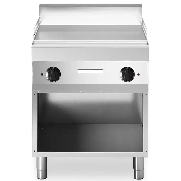 Bak-/Grillplaat | FUN 700 | Elektrisch | Glad Oppervlak 696x520 (Staal) | 9kW (400V) | Open Onderkast | 700x700x843/991(h)mm