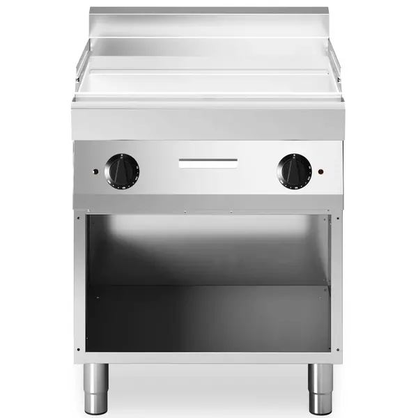 Bak-/Grillplaat | FUN 700 | Elektrisch | Glad Oppervlak 696x520 (Verchroomd) | 9kW (400V) | Open Onderkast | 700x700x843/991(h)mm