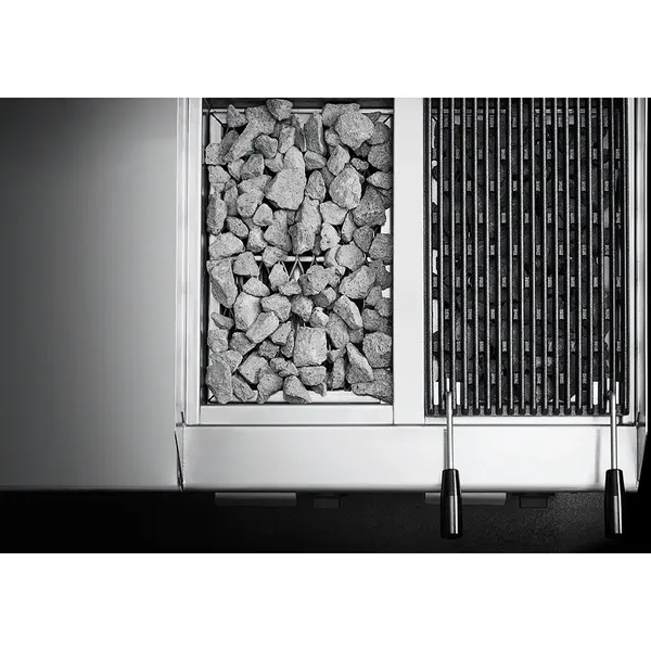 Lavasteengrill | FUN 700 | Gas | Oppervlak 720x520 (Gietijzer) | 15kW | Piëzo Ontsteking | Open Onderkast | 800x700x843/991(h)mm