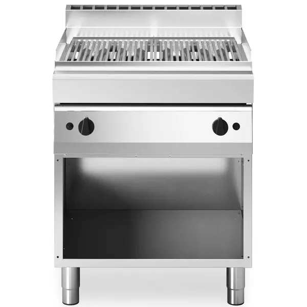 Stoomgrill | FUN 700 | Gas | Oppervlak 640x500 (RVS) | 15kW | Piëzo Ontsteking | Open Onderkast | 700x700x843/991(h)mm