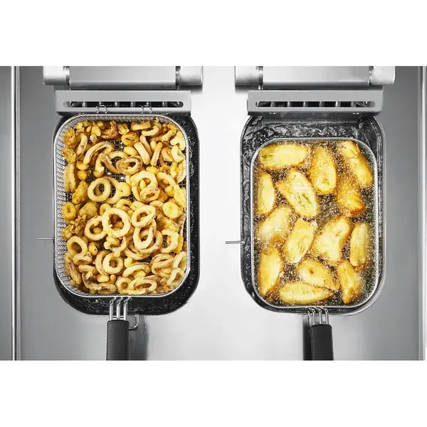 Friteuse | FUN 700 | Aard-/Propaangas | 13+13L | ≤190°C | 22kW | Aftapkranen | Piëzo Ontsteking | 700x700x843/991(h)mm