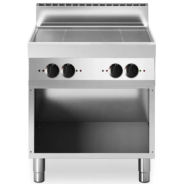 Inductiefornuis | FUN 700 | 4 Kookpunten | 14kW (400V) | Open Onderkast | 800x700x843/991(h)mm