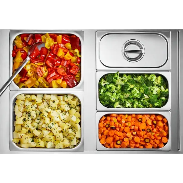 Bain-Marie | FUN 600 | Elektrisch | 1/2 GN + 1/4 GN | 30°C/90°C | 1.5kW (230V) | Aftapkraan | 300x600x410(h)mm