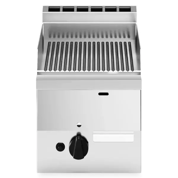 Bak-/Grillplaat | FUN 600 | Aard-/Propaangas | Gegroefd Oppervlak 296x470 (Staal) | 5.2kW | Piëzo Ontsteking | 300x600x410(h)mm