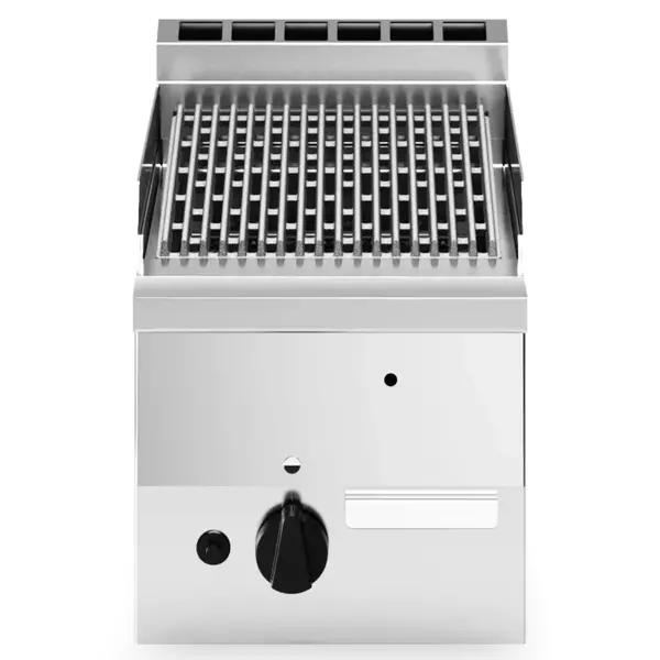 Lavasteengrill | FUN 600 | Aard-/Propaangas | Oppervlak 270x440 (Gietijzer) | 5.5kW | Piëzo Ontsteking | 300x600x410(h)mm