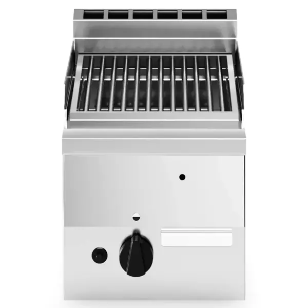 Lavasteengrill | FUN 600 | Gas | Oppervlak 270x440 (RVS) | 5.5kW | Piëzo Ontsteking | 300x600x410(h)mm