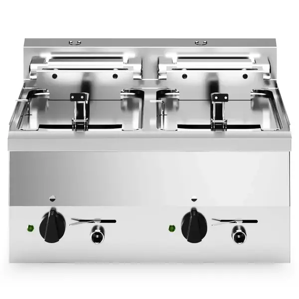 Friteuse | FUN 600 | Elektrisch | 10+10L | ≤190°C | 15kW (400V) | Aftapkranen | 600x600x410(h)mm