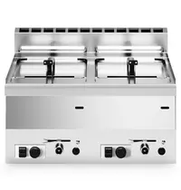 Modular Friteuse | FUN 600 | Aard-/Propaangas | 8+8L | ≤190°C | 13.6kW | Aftapkranen | Piëzo Ontsteking | 600x600x410(h)mm 
