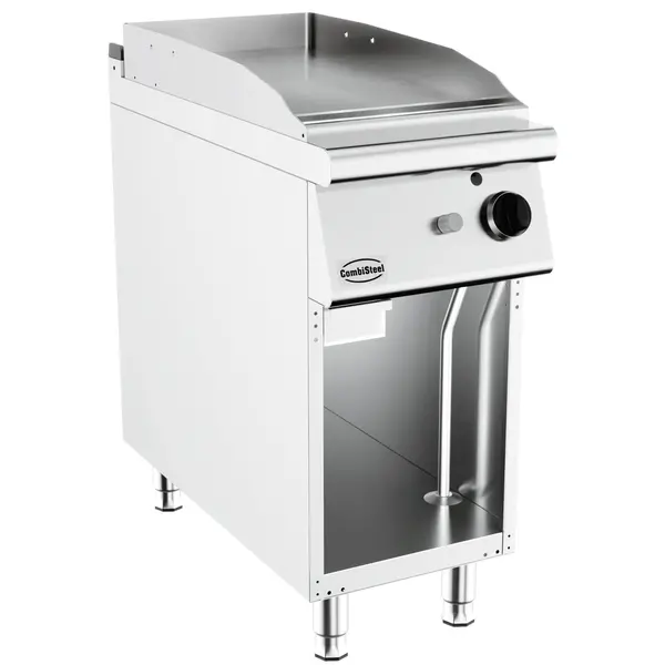 Bak-/Grillplaat | BASE 900 | Gas | Glad Oppervlak 392x670 (RVS) | 9kW | Piëzo Ontsteking | Open Onderkast | 400x900x900(h)mm